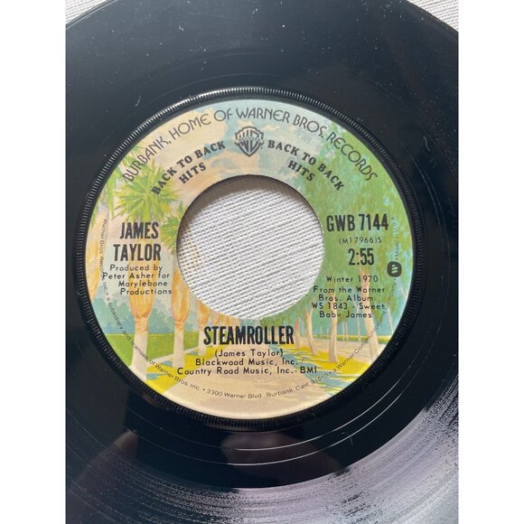 James Taylor 7" Vinyl 45 RPM Single Youve Got A Friend/Steamroller Warner Bros. - Picture 6 of 7
